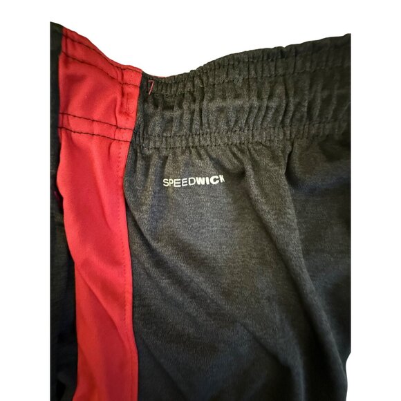 Reebok Mens Athletic Shorts Med Black & Red With Drawstring Waist - Picture 15 of 16